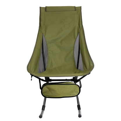 1Pc Portable Camping Rocking Chair 198LBS Weight Capacity Included Carry Bag High Back Rocker Chair For Patio Fishing Beach Lawn Travel