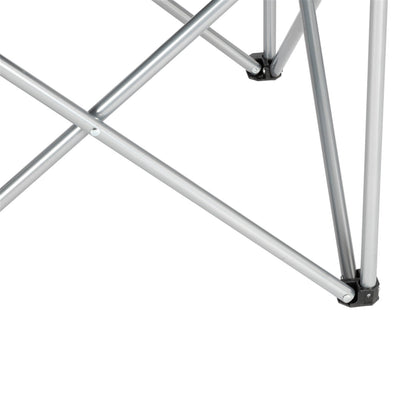 Camping Chair. Grey Iron Frame. Off-white