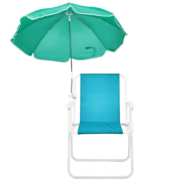 Folding Beach Chair With Umbrella For Adults. Lightweight Porable Camping Chair With 265lbs Capacity For Travel Picnic Concert & Outdoor Activities