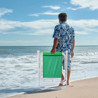 Folding Beach Chair With Umbrella For Adults. Lightweight Porable Camping Chair With 265lbs Capacity For Travel Picnic Concert & Outdoor Activities. Green