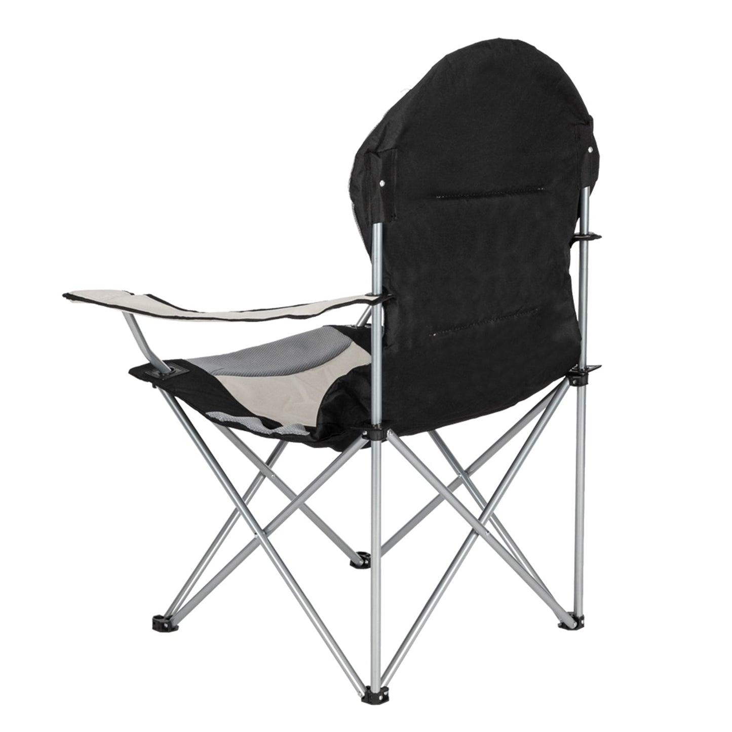 Camping Chair. Grey Iron Frame. Off-white