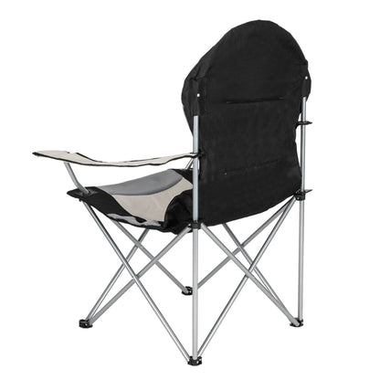 Camping Chair. Grey Iron Frame. Off-white