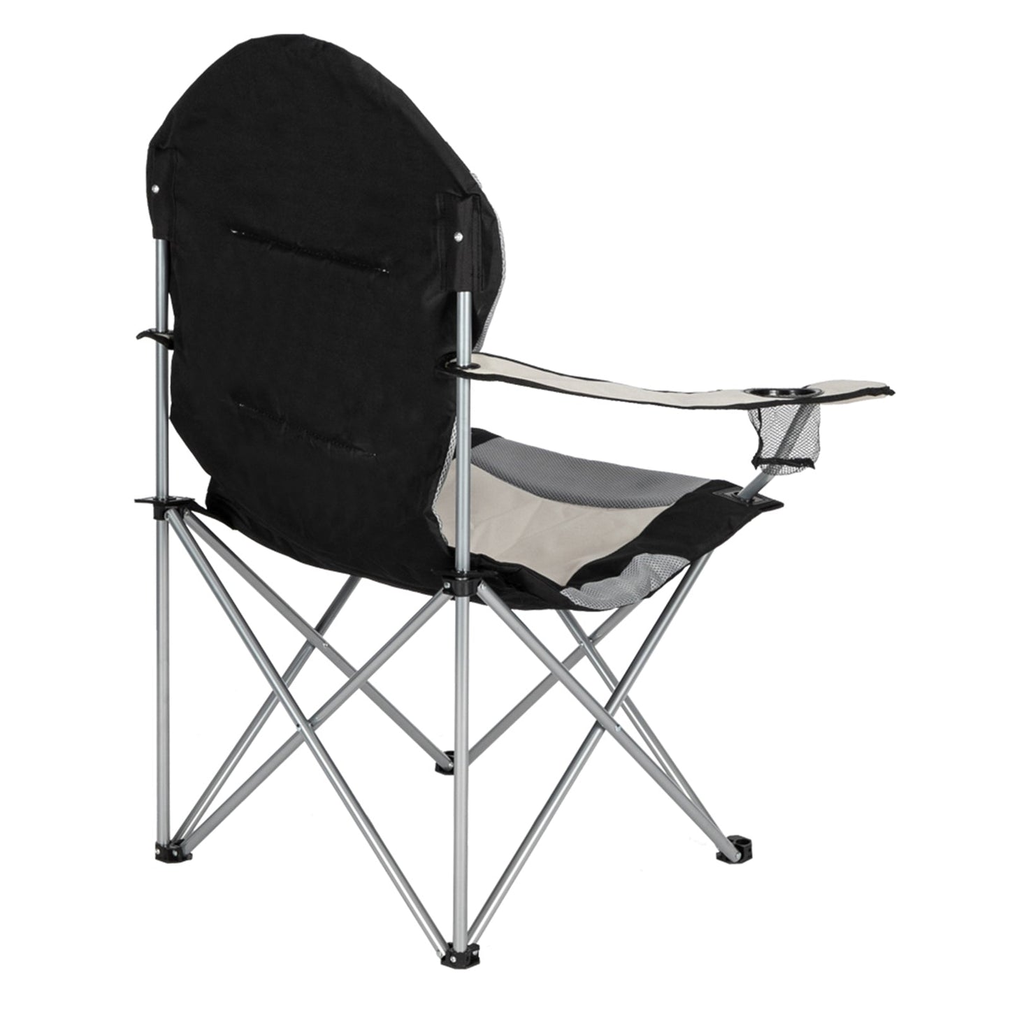 Camping Chair. Grey Iron Frame. Off-white