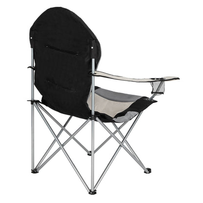 Camping Chair. Grey Iron Frame. Off-white