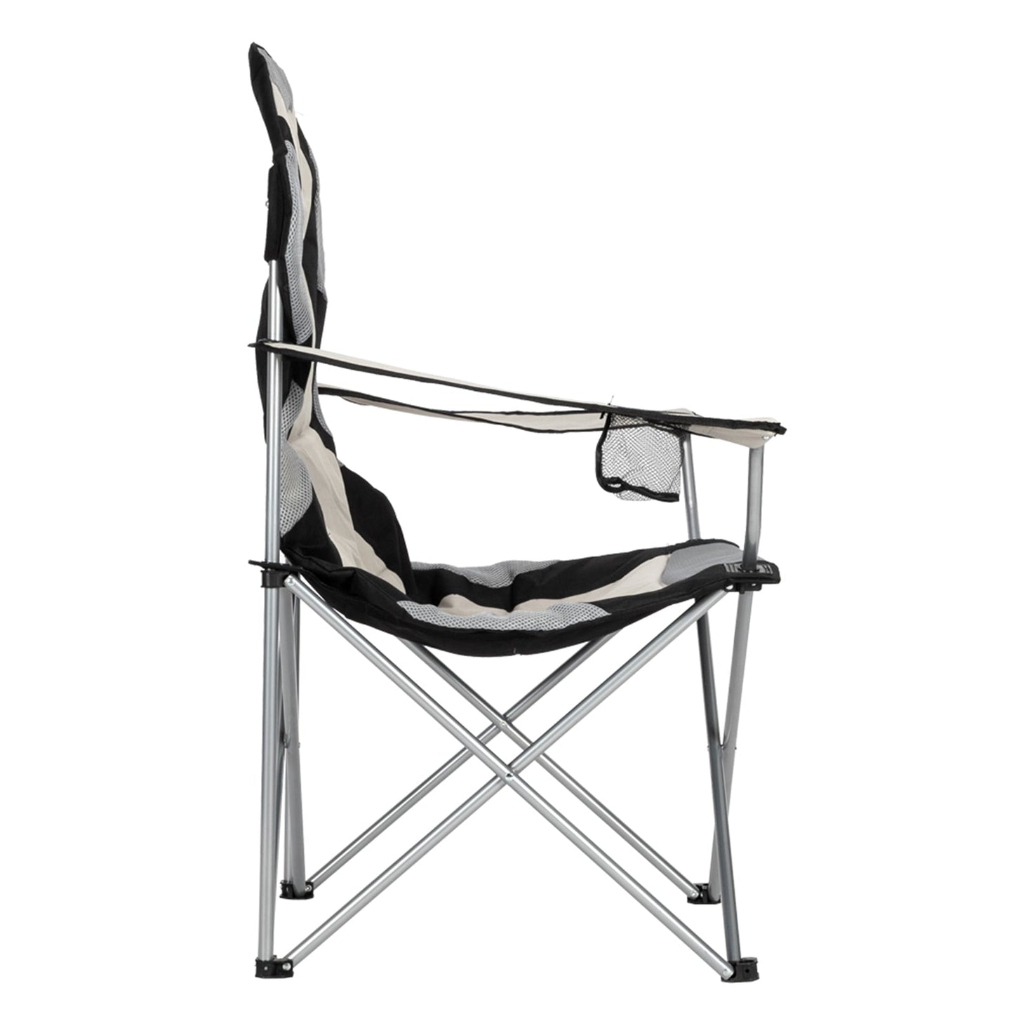 Camping Chair. Grey Iron Frame. Off-white