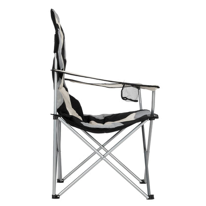 Camping Chair. Grey Iron Frame. Off-white