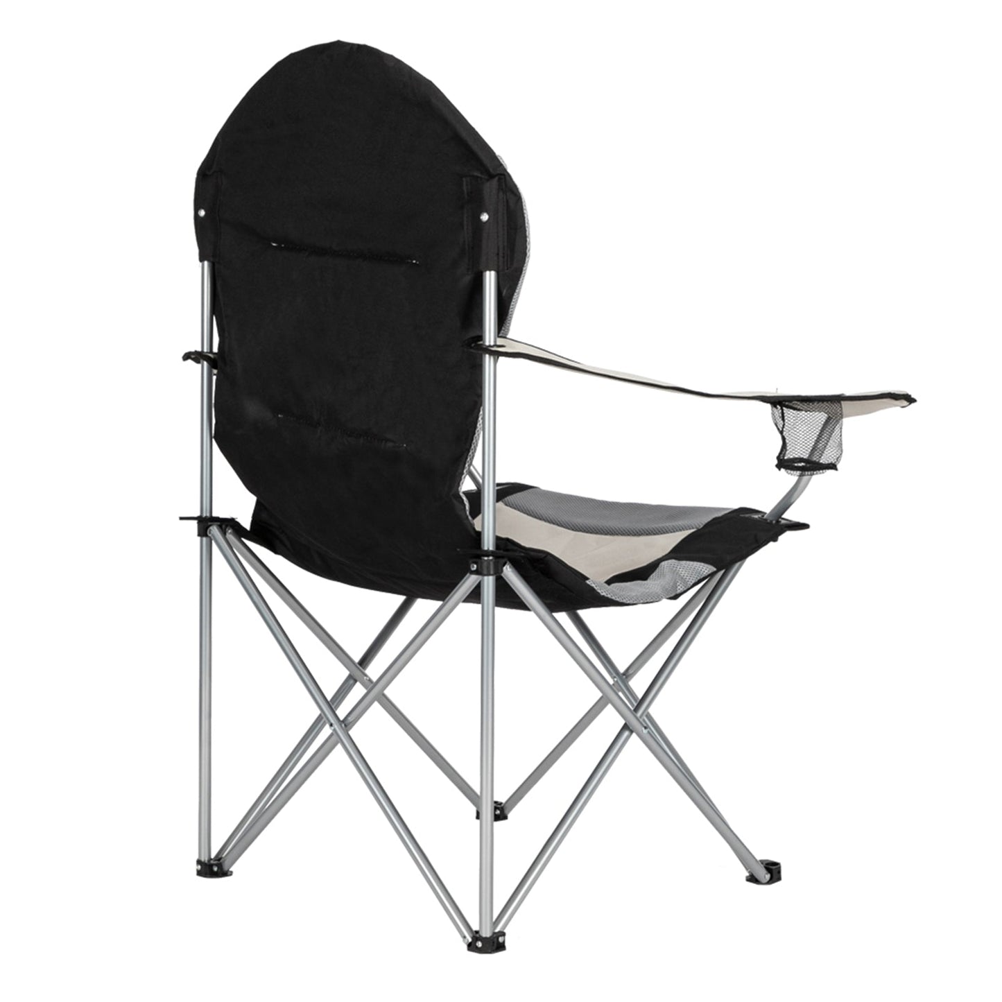 Camping Chair. Grey Iron Frame. Off-white