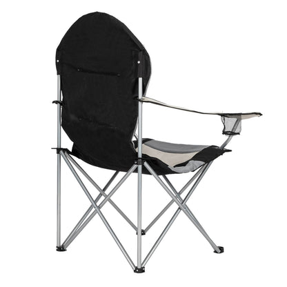 Camping Chair. Grey Iron Frame. Off-white