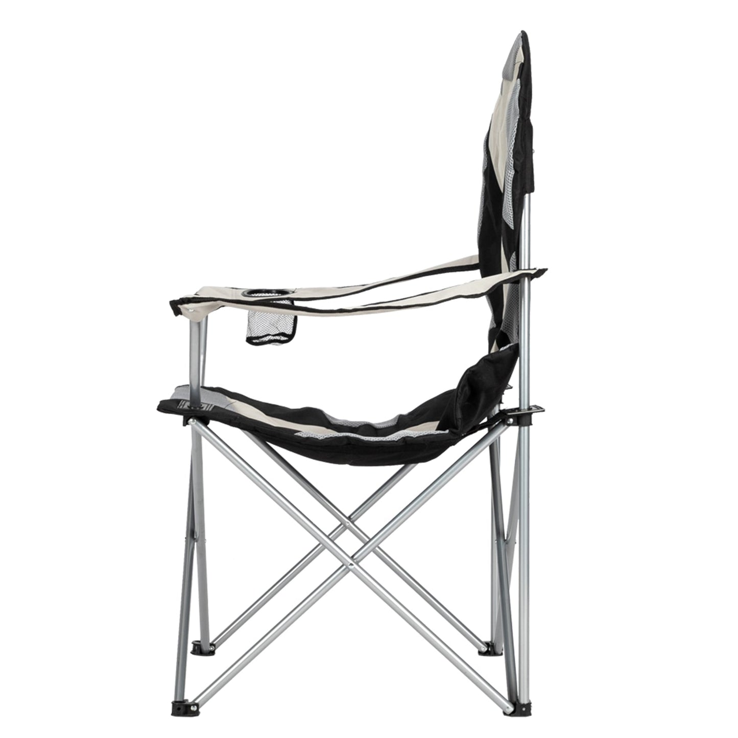 Camping Chair. Grey Iron Frame. Off-white