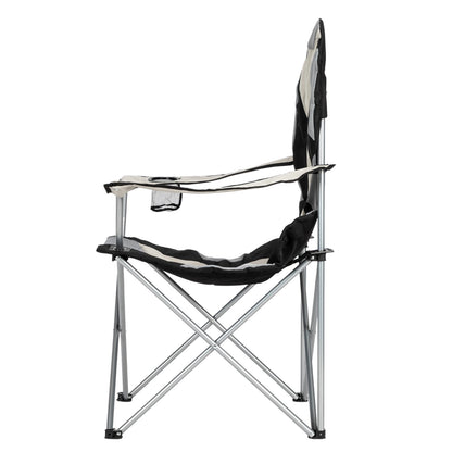 Camping Chair. Grey Iron Frame. Off-white