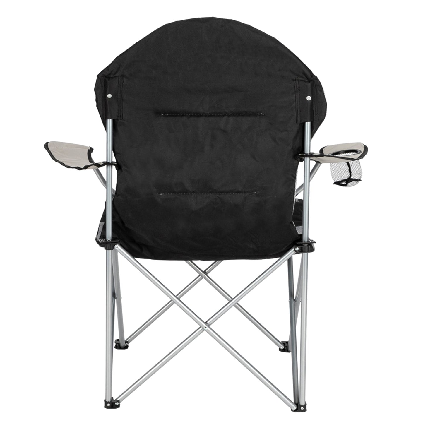 Camping Chair. Grey Iron Frame. Off-white