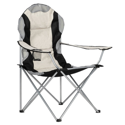 Camping Chair. Grey Iron Frame. Off-white