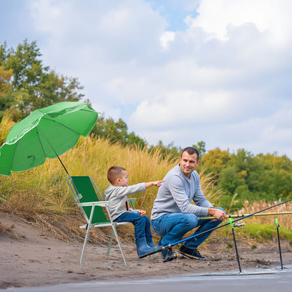 Folding Beach Chair With Umbrella For Adults. Lightweight Porable Camping Chair With 265lbs Capacity For Travel Picnic Concert & Outdoor Activities. Green