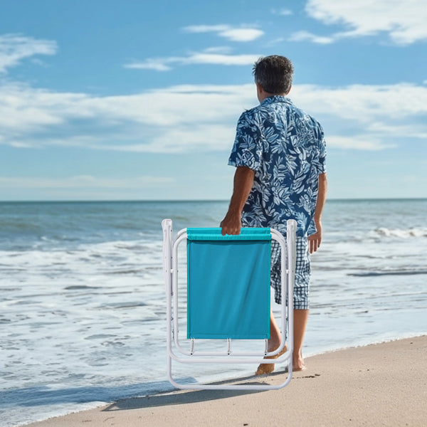 Folding Beach Chair With Umbrella For Adults. Lightweight Porable Camping Chair With 265lbs Capacity For Travel Picnic Concert & Outdoor Activities