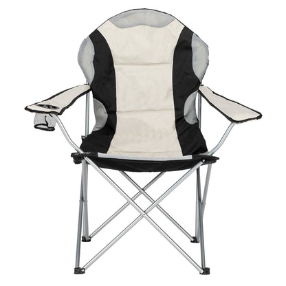 Camping Chair. Grey Iron Frame. Off-white