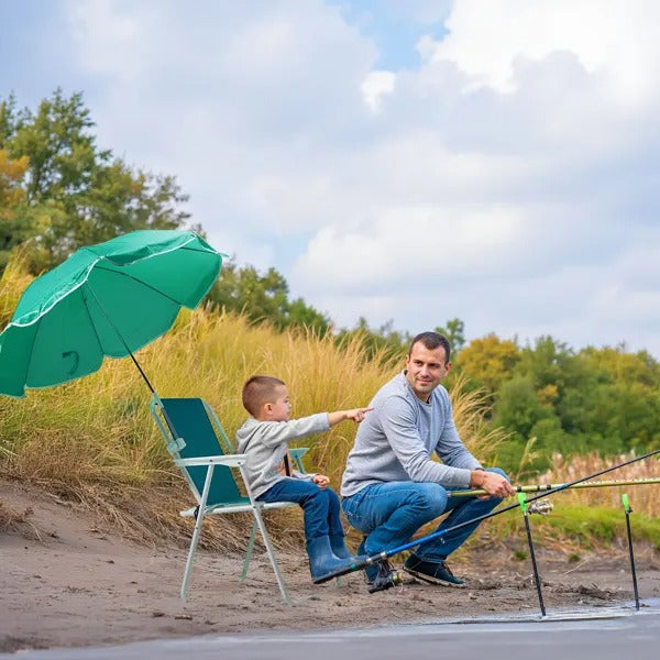 Folding Beach Chair With Umbrella For Adults. Lightweight Porable Camping Chair With 265lbs Capacity For Travel Picnic Concert & Outdoor Activities. Mint Green